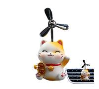WOTEG Cat Air Vent Propeller - Cartoon Cat Car Air Fresheners - Propeller Air Freshener For The Car Vehicle Vent Scent Clip Diffuser Ornament Automotive Air Outlet