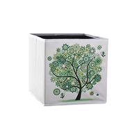 WOTEG Collapsible Storage Bins | 9.84inch Collapsible Storage Cubes - Decorative Diamond Cube Storage Bin Wardrobe Organizer for Shelf, Closet, Underbed