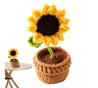 WOTEG Knitted Flower | Cute Cartoon Potted Plant Ornaments with Vivid Colors | Flower for People Who Like Handicrafts, Craft Home Decorations