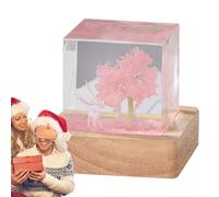 WOTEG Night Light Figurine | USB Resin Cherry Blossom Tree Lamp Atmospheric - Novelty Nightlight for Bedroom, Study Room, Nursery, Living Room, Children's Room