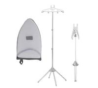WOTEG Telescopic Folding Clothes Steamer Holder, Folding Garment Drying Rack Telescopic Steamer Bracket Stand - Aluminum Alloy Telescopic Folding Garment Clothes Drying Rack For Hotels