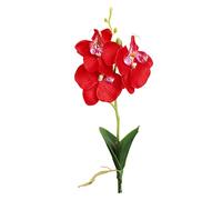 WOTEG Triple Artificial Orchid Silk Flower - Fake Orchids Artificial Phalaenopsis Stems - Pink Artificial Flowers for Decoration Real Touch Silk Orchids Stems - Artificial Phalaenopsis Flowers