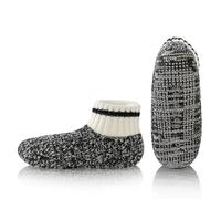 WOTENCE Mens Slipper Socks Fluffy Fuzzy Warm Holding Sock Non Slip Knitted Thick Lined Cosy Winter Home Slippers Socks(Black)