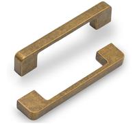 Wotendy 4 Pack 128mm Kitchen Cabinet Handles, Antique Brass Cabinet Pulls, Kitchen Cabinet Hardware Drawer Pulls for Cupboard Wardrobe