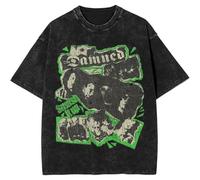 WoThe-Damned-Albums-Music-Tour-Logo-Band-Shirts-Graphic-Harajuku-T-Shirt Black