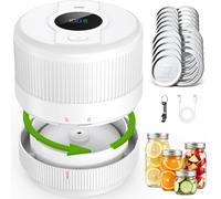 Wothfav Mason Jar Vacuum Sealer Kit, Electric Vacuum Sealer Machine for Wide, Regular Mouth Mason Jars, Portable Vacuum Sealer for Jars, Birthday Day Gifts for Her, Gifts for Mom, Grandma, White