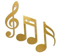 wotieuns Metal Music Note Wall Decor Treble Clef Music Wall Art Golden 3 Piece Set