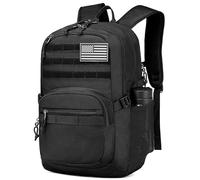 Wotony Military Tactical Backpack for Men Army 3 Days Assault Pack Bag with Molle System for Outdoor Adventures, Black, 25L, Tactical Backpack