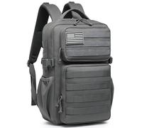 Wotony Military Tactical Backpack for Men Waterproof 3 Day Molle System with Bottle Holder, grey, 25L US, Tactical Backpack