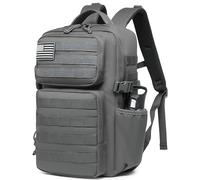 Wotony Military Tactical Backpack for Men Waterproof Daypack 3 Day Assault Pack Molle Bag with Water Bottle Holder (Grey, 30L)