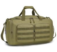 Wotony Tactical Duffle Bag for Men, Duffle Bag for Gym, Travel - Military Weekender Workout Molle Bag, khaki, 50L, Tactical Duffle Bag Tactical Duffle Bag for Men Tactical Gym Bag Molle Duffle Bag