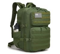 Wotony Tactical Military Backpack for Men, Waterproof, 3 Days Molle System with Bottle Holder, military green, 50 L, Tactical Backpack