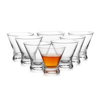 WOTOR Stemless Martini Glasses Set of 8, 240ml Cocktail Glass Set, Fancy Modern Martini Cups for Bar, Short and Small Margarita Glasses