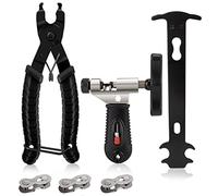 WOTOW Bicycle Chain Repair Tool Kit, Cycling Bike Master Link Pliers Remover & Chain Breaker Splitter Cutter & Chain Wear Indicator Checker & Reusable Missing Connector for 6/7/8/9/10 Speed Chain