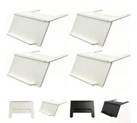 WOTOYS Mahjong Card Holder for Table,Angled Viewing Rack,Foldable Under Mat Slide in Card Stand,Space Saving Mahjong Table Accessory,Lightweight Card Holder for American Mahjong (White)