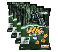 Wotsits Bag of Bones Cheese Corn Puffs Sharing Snacks 120g (Pack of 4)