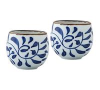WOTZOV 2pcs Style Ceramic Porcelain Steaming Kitchen Mug Cappuccino for Poaching Cups Chinese Multi-function Home Mugs Teacup Bowl Cup Egg Poached Coffee Tea Japanese Flower Sake Fu