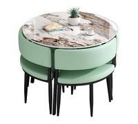 WOTZOV 5Piece Dining Set For 4: Stylish Square/Round Kitchen Table & Chairs Perfect For Small Spaces Ideal For Family Gatherings And Entertaining.,Round c 80cm/31.5in