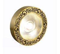 WOTZOV 5W Small Ceiling Light Surface Mount Spotlights Integrated Anti-Glare LED Flat Panel Downlight Fixture with Brass Finish for Living Room Bedroom Restaurant Cafe Flat Lightin