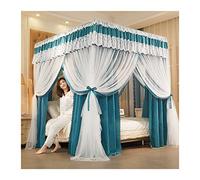 WOTZOV Bed Canopy Bedroom Bed Mosquito Net, High-density Mesh 360° Wrapped Bed Canopy, Bedroom Decorative Bed Curtain，Green 180x200x200cm