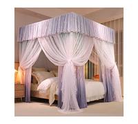 WOTZOV Bed Canopy Bedroom Mosquito Nets, Floor-to-Ceiling Bed Curtains for s Bedrooms, Princess Style Blackout Bed Canopy，Multi colored 150x200x200cm
