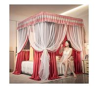 WOTZOV Bed Canopy Blackout Bed Canopy for 1.5m/5ft, Princess Bedroom Decorative Bed Curtain - Blackout & Dustproof, Easy to Install，Style 8 1.5x2x2m