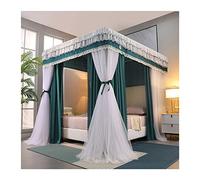 WOTZOV Bed Canopy Dustproof Mosquito Net, Bedroom Decoration Luxury Bed Canopy, Double Shading & Windscreen Bed Curtain，Multicolor 180x220x200cm