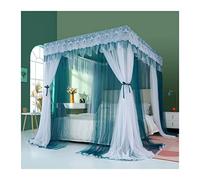 WOTZOV Bed Canopy Luxury Bed Canopy for Double Bed, Double Pole Support Mosquito Net, Princess Style Bed Curtain，Style 5 1.8x2.2x2.1m
