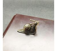 WOTZOV Brass Small Adorable Retro Desktop Decor Solid Pure Brass Snail Figurines Miniature tion Animal Toy Desk Ornament Table Tea Pets Antique Copper Crafts Home Decors