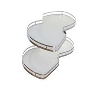 WOTZOV Corner Pullout Organizer for 36 inch Kitchen Cabinet Left Open Blind Corner Pull Out Shelving Unit with Saucer Pull Basket