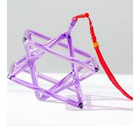 WOTZOV Crystal Singing Pyramid, For Healing Meditation, With Crystal Singing Bowl Striker, Perfect Chakra Healing Musical Instrument,Purple