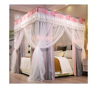 WOTZOV Mosquito Net for 1.2m/4ft Bed, s Bedroom Decorative Bed Canopy with Bracket, Blackout & Dustproof Bed Curtain，Style 4 1.2x2x2m