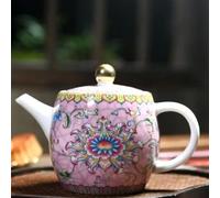 WOTZOV Oriental China Ceramics Gaiwan Tea Ceremony Set Enamel Painting Tea Pot Porcelain Heated Kettle Travel Tea Set s & Coffee Servers,D One Size