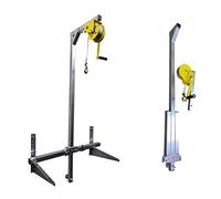 WOTZOV Outdoor Air Conditioner Installation Crane Tool, Manual Winch Hoist with Folding Bracket, Heavy-Duty Lifting Equipment for Easy HVAC Unit Setup -，1 3hp Folding+10m Winch