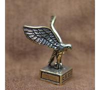 WOTZOV Personality Pure Copper Mini Statue Ornaments Retro Desk Antique Statue Sculpture Solid Brass Vintage Lucky Eagle Seal Figurines Miniatures Desk Ornament Home Décor Colle
