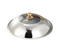 Pot Lids Pot Lid Replacement Cover Kitchen Pot Pan Cover Frying Wok Lid with Knob Stainless Steel Glass Pot Cover Wok Cover Lid Replacement Pot Lid Saute Pan Lids,B 40CM