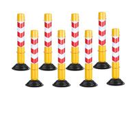 WOTZOV Safety Bollard Post, Flexible Delineator Post With Rubber Base & Hook, Traffic Cone Divider Pole For Intersections/Construction Work/Motorway,75Cm 2Pcs,75CM 8pcs