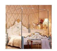 WOTZOV Stainless Steel Canopy Bed e 4 Corner, Mosquito Net Bracket Canopy Bed Netting e Post Full Bedroom Decoration Accessories Perfectly Fits Your Mattress Easy DIY Assembly,1，16mm 1.5×2m bed