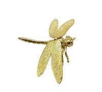 WOTZOV Statue Brass Decoration, Pure Copper Dragonfly Wings Detachable Tea Ceremony Mini-Carved Ornaments Solid Brass Antique Tea Pets