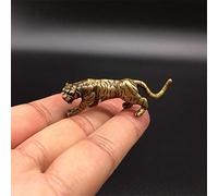 WOTZOV Tea Pets Mini Home Decoration Accessories Statue Sculpture Siberian Tiger Figurine Ornaments Animal Zodiac Pure Copper Brass Solid Lucky North-East China Tigers Miniature