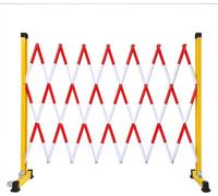 WOTZOV Traffic Fence, Collapsible Mobile Barricade is Convenient and Labour Saving, Protect People Around. for Playground Park Hotel Crowd Control,Red 1.2 * 4m