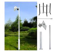 WOTZOV Weatherproof Solar Panel & Camera Mounting Bracket Pole, 2.5M/8.2Ft Splicing Security Camera Stand For Surveillance, Outdoor Use, Adjustable Height, Durable,A 3.5m/11.5ft