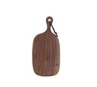 WOTZOV Wooden Bread Chopping Board Set - Walnut Finish, Two Sizes, Convenient Handle