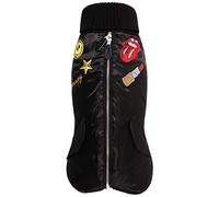 Wouapy 727338 Coat for Dogs Bomber Stone, Size 38, Black