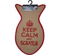 Wouapy Fish scratching mats in sisal, design scratcher with red writing,