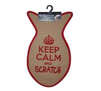 Wouapy Fish scratching mats in sisal, design scratcher with red writing,
