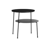 Woud Duo Coffee Table Black/ Dark Smoked Glass
