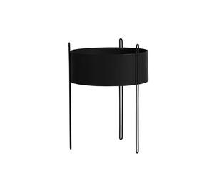 Woud Pedestal Potted Plant Large Black