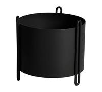 Woud Pidestall flower pot small Ø15 cm Black