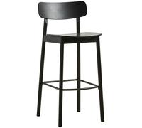 Woud - Soma Bar Stool, Black Painted Ash - Black